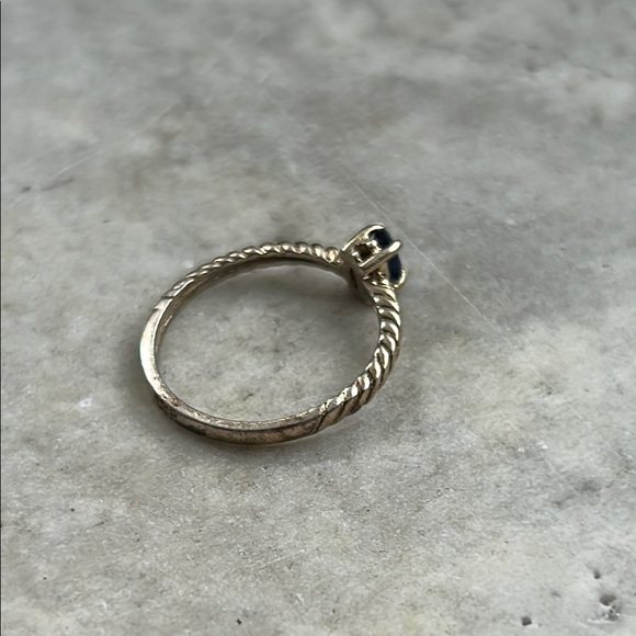 Vintage Sapphire Rope Design Ring, Size 6, Simulated Sapphire, 1970-1980’s Ring - Picture 10 of 10